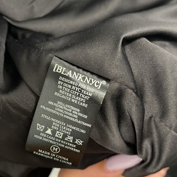 NWT Blank NYC Black Faux Leather Moto Jacket Size M 🖤 - Picture 6 of 7